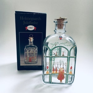 Holmegaard Royal Copenhague 1987 Bouteille de Noël MIB