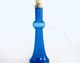 Midcentury Design Blue Glass Table Lamp by Nanny Still for Raak, Netherlands 1960's