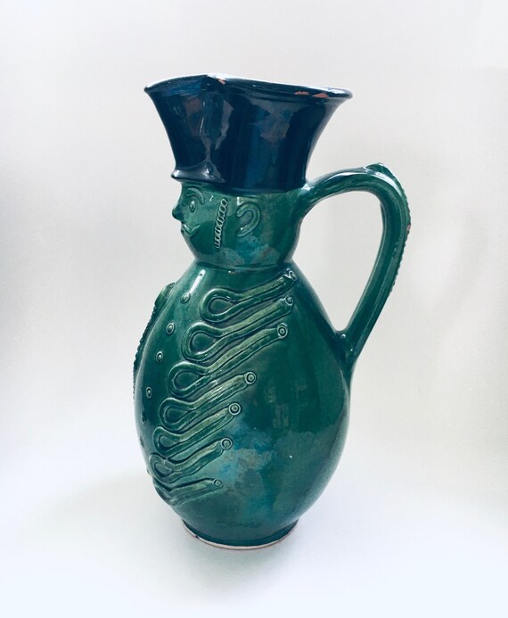 民芸陶器 ハッサール ワインデキャンタ ミスカ カンソ ハンガリー 1900