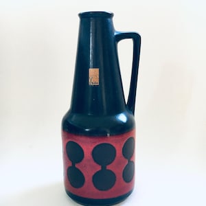 Vintage Midcentury Modern Design Handle Vase by Keramik Dumler & Breiden Hohr, West Germany 1960&#39;s