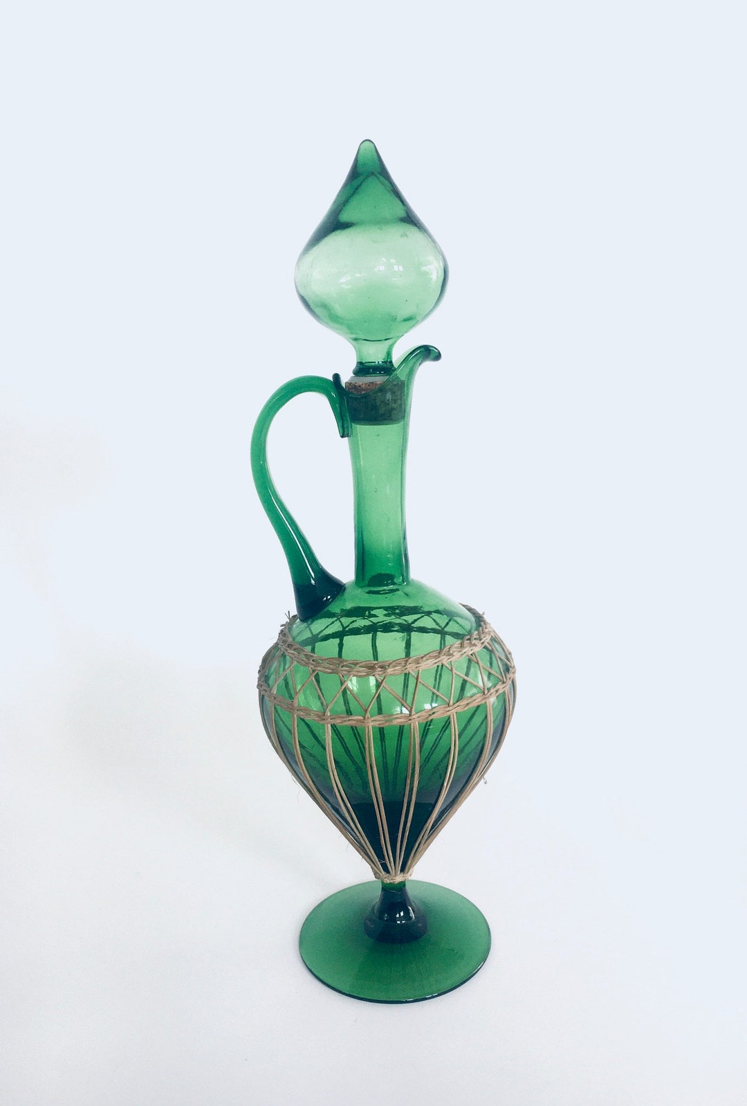 Green Glass Wine Decanter