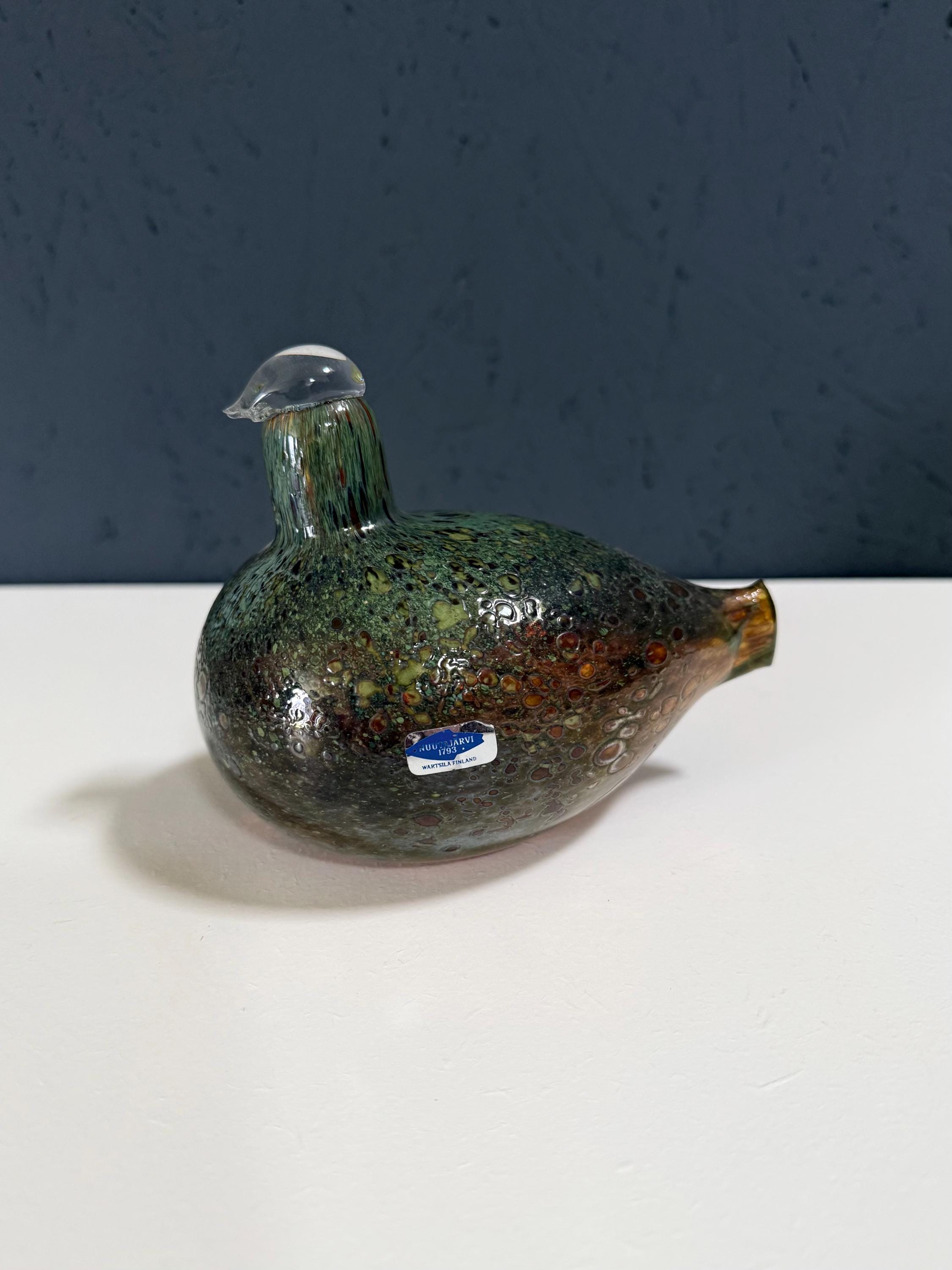 Nuutajarvi Glass Bird - Etsy