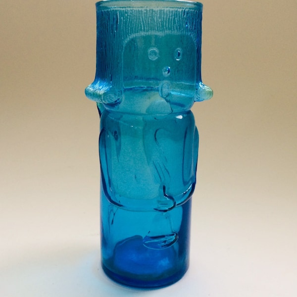 Midcentury Modern Design Blue glass Angel Vase 1960's Italy
