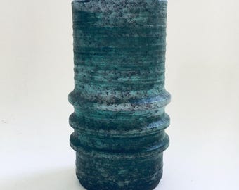 Vintage Studio Pottery Ceramic Scroll Vase by Jaap Ravelli, Netherlands 1960's