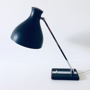 Vintage Design metal, chrome & teak Adjustable Desk Lamp 1960&#39;s