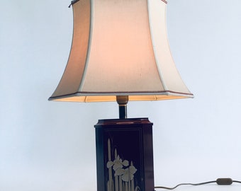 Hollywood Regency Chinoiserie Design KLIM Table Lamp by Le Dauphin, France 1970's