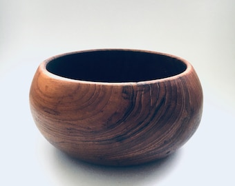 Midcentury Scandinavian Design Round Teak Bowl 3 - Denmark 1960's
