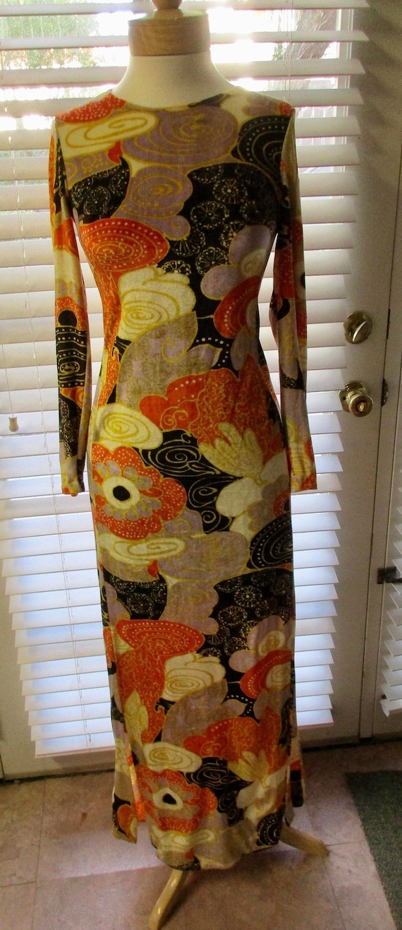 Vintage 1960's Psychedelic Hippie Bohemian Printed