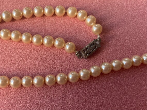 Vintage Faux Pearl Necklace and Earring Demi Paru… - image 3