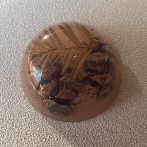 Vintage Autumnal Clear Lucite Brooch Pin with Pinecones and Pine Needles