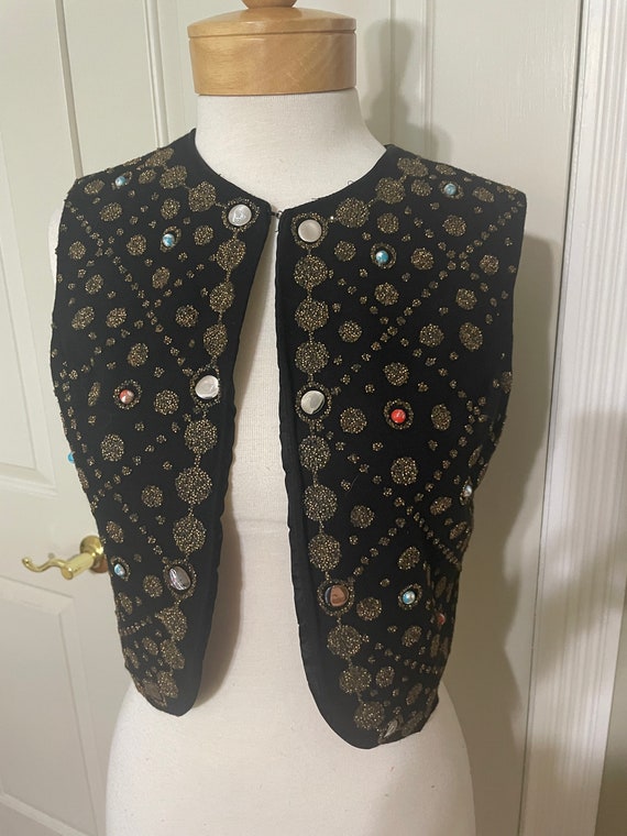 Vintage 1960's Embellished Jeweled and Beaded Boh… - image 4