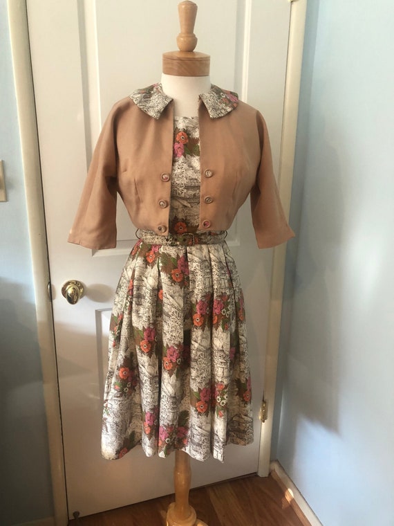 Vintage 1950's Mode O' Day Ladies Three Piece Dres