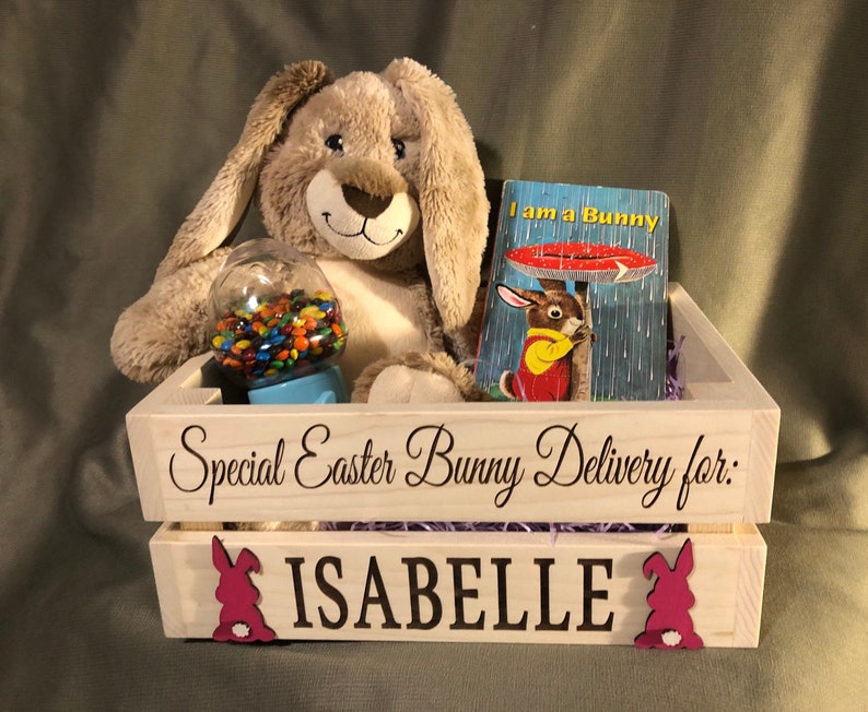 Custom Easter Box Personalized Laser Engraved Easter Box: Wooden Easter Crate - Etsy