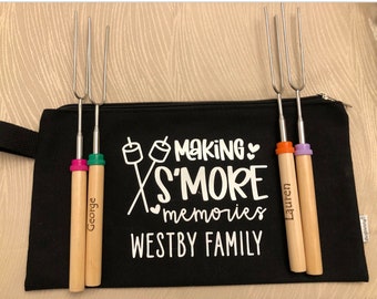 Personalized S'more Sticks & Canvas Bag Gift Set