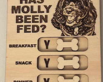 Personalized Pet Food Tracker: Magnetic Dog Feeding Reminder