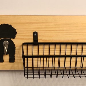 Organizador para perros: soporte para correa y cesta