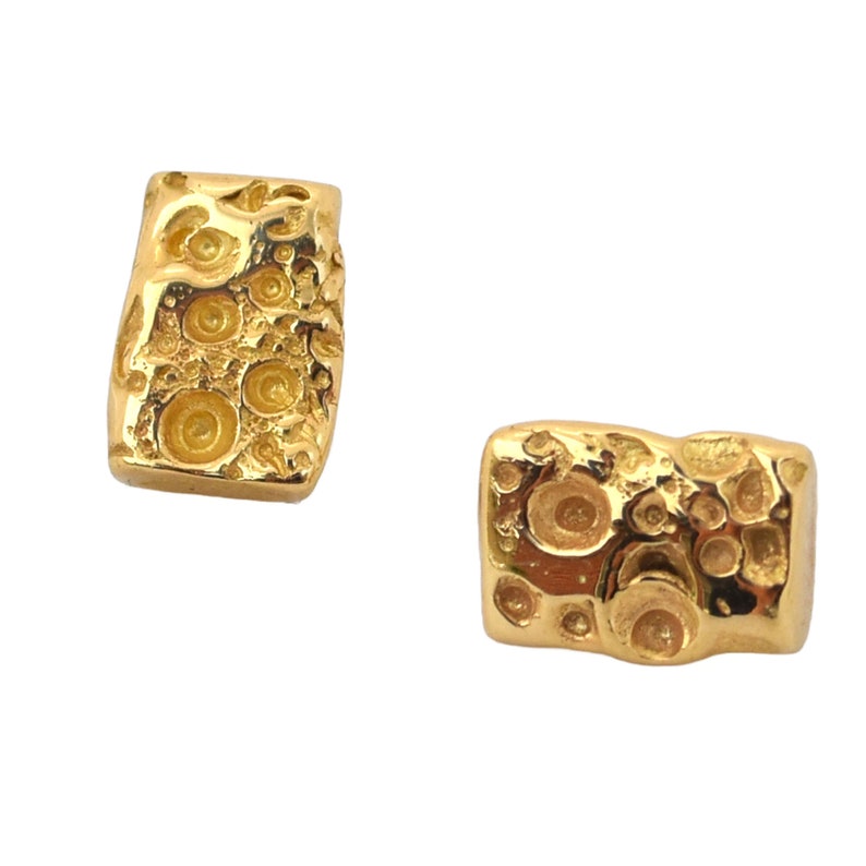 18K Yellow Gold Textured Earring Studs, Sea Urchin Earring Studs, Gold Earring Studs, Textured Stud Earrings, Sea Inspired Earring Studs image 1