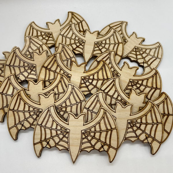 Wooden Bobbins - Spiderweb Bats Floss Organization - Embroidery, Cross Stitch, Needlepoint - Sewing Storage