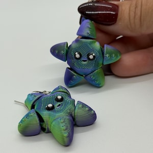 3D Printed Starfish Earrings: Coastal Witchcore Mermaidcore Jewelry