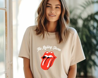 The Rolling Stones Iconic Mouth T-Shirt, Vintage Rolling Stones Lips T-Shirt, Retro Rolling Stones Graphic T-Shirt, Rolling Stones Logo