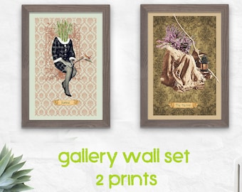 Gallery Wall Set | Tarot Deck | Tarot Card Deck | Tarot Deck Cards | Gallery Wall Art Set | Moon Poster | Wiccan Art | Esoteric | Botanical