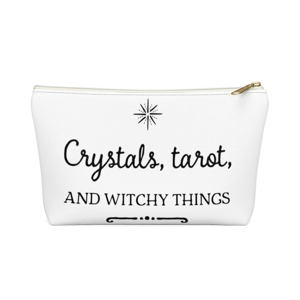 Crystals Tarot and Witchy Things Accessory Pouch Wide - Etsy