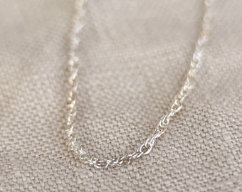 Sterlingzilveren ketting, minimalistische gelaagde ketting, bedelaccessoire