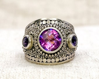 Vintage Mystic Topaz Gemstone Ring in Sterling Silver, Retro Jewelry from the 60s, 70s, 80s, 90s - Timeless, Sustainable, @JewelryOnRepeat