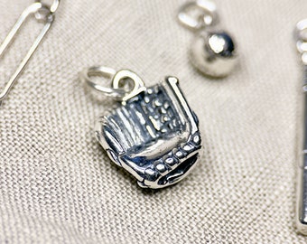 Baseball Glove Pendant in Solid Sterling Silver, Ball Game Sports Themed Fine Jewelry Charms - Timeless, Sustainable, @JewelryOnRepeat