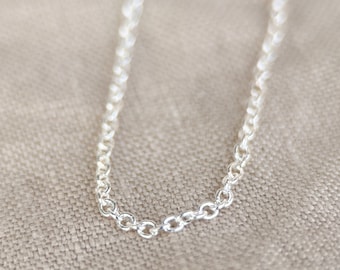 Sterlingzilveren ketting, minimalistische gelaagde ketting, bedelaccessoire