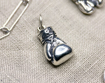 Boxing Glove Pendant in Solid Sterling Silver, Sports and Fitness Themed Fine Jewelry Charms - Timeless, Sustainable, @JewelryOnRepeat