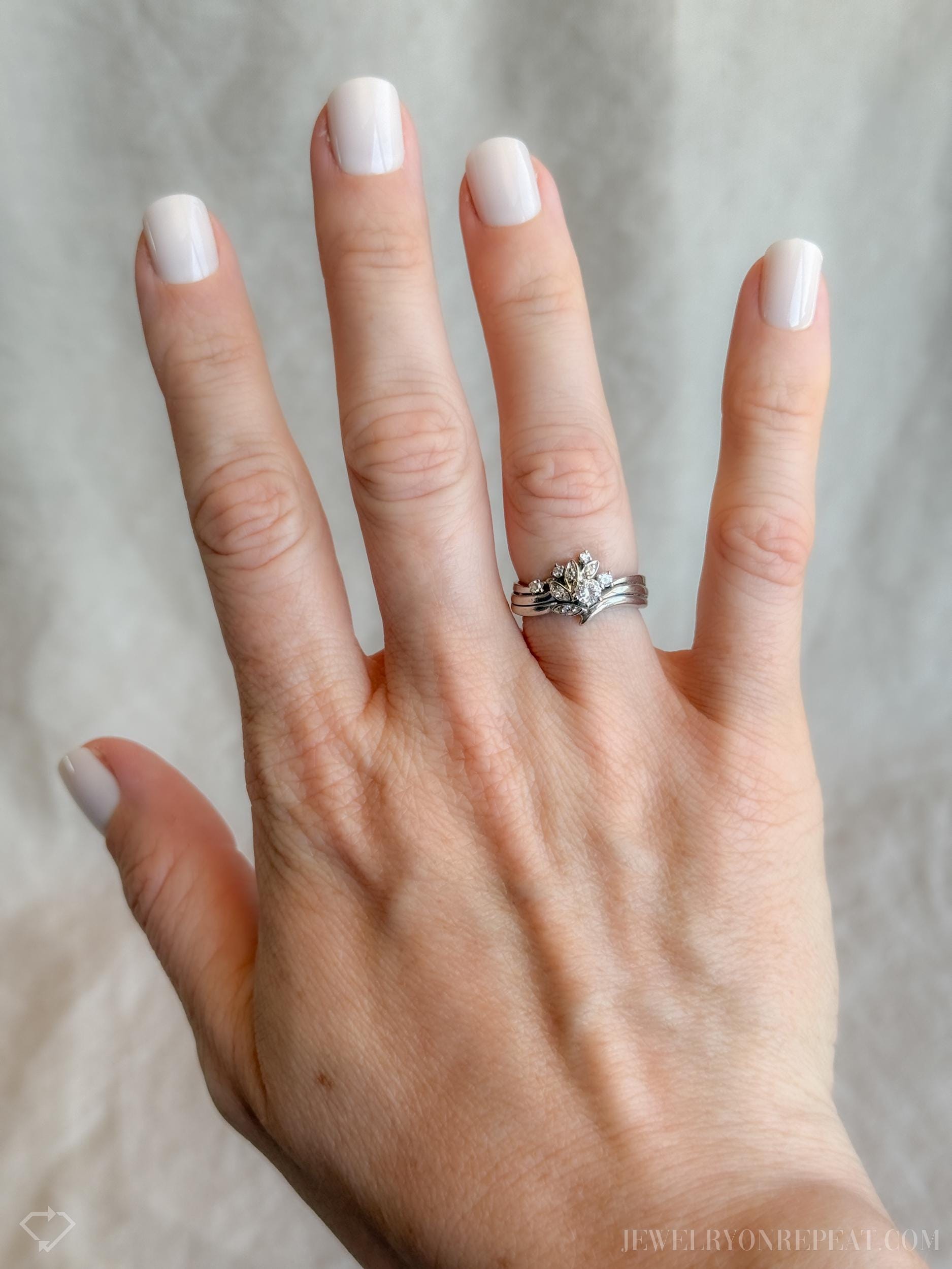 Vintage 1990s Diamond Bridal Set, Engagement & Wedding Rings - Timeless ...