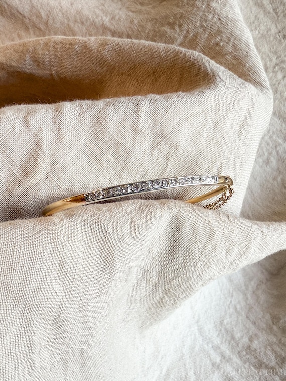 【定価35万】 ☆アンティーク ダイヤモンド ブレスレット バングル☆ 《限定1点》 [送料無料] No，AT-10 PT900 18金 18K 2(0)(0) ダイヤモンド バングル（ブレスレット） アンティークジュエリー