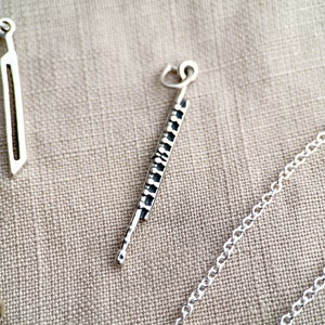 Flute Pendant in Solid Sterling Silver, Musical Instrument Themed Fine Jewelry Charms - Timeless, Sustainable, @JewelryOnRepeat