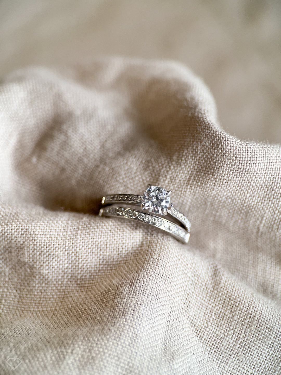Old Rings From 2000 Vintage 2000s Diamond Bridal Set, Engagement & Wedding Rings - Timeless ...
