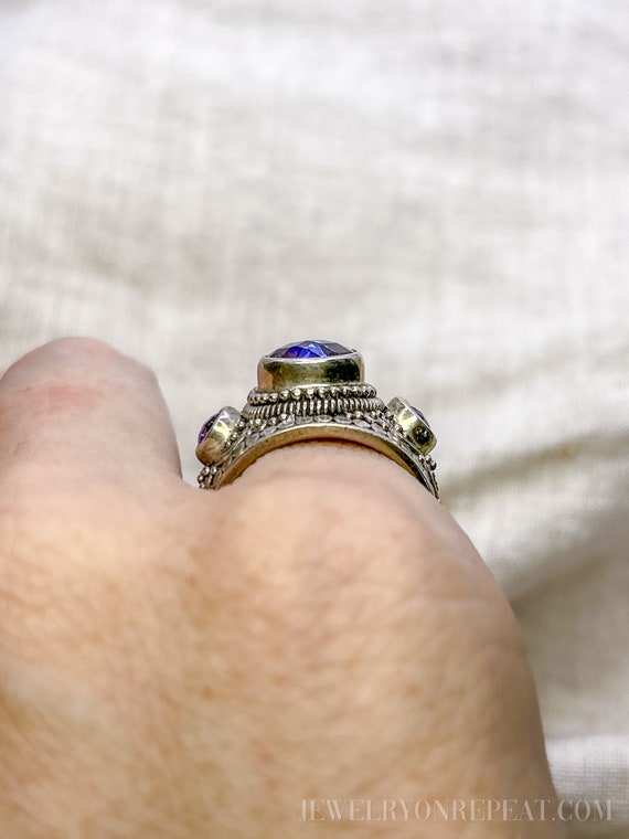 Vintage Mystic Topaz Gemstone Ring in Sterling Si… - image 7