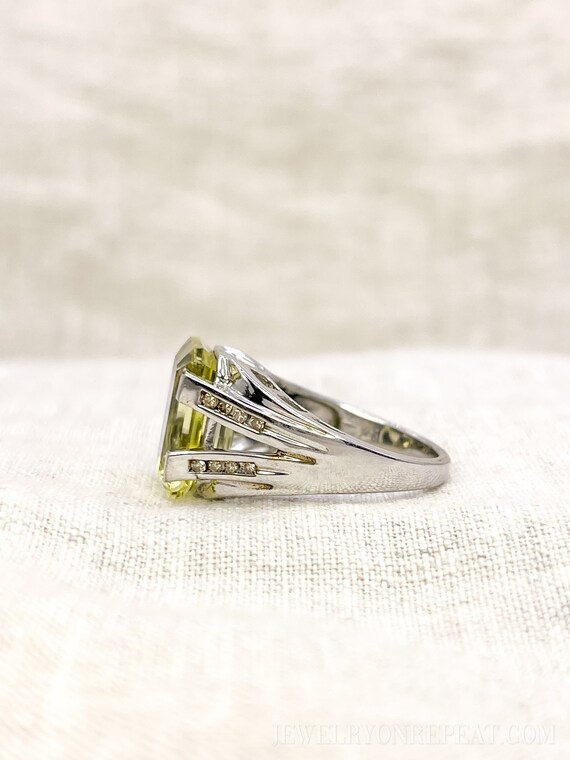 Vintage Citrine Gemstone Ring in Sterling Silver,… - image 5