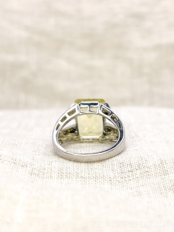 Vintage Citrine Gemstone Ring in Sterling Silver,… - image 6