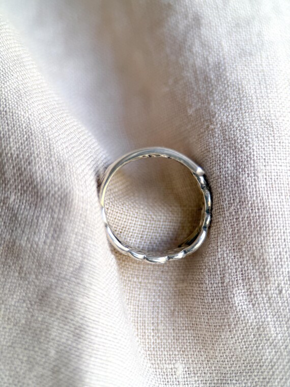Vintage Sterling Silver Spoon Statement Ring - Ti… - image 7