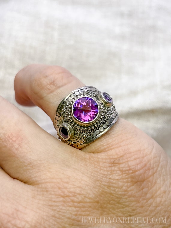 Vintage Mystic Topaz Gemstone Ring in Sterling Si… - image 3