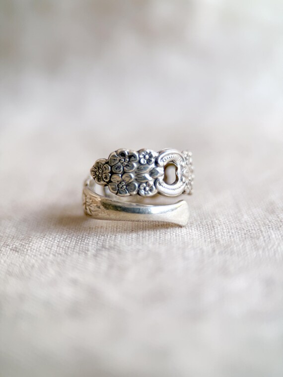 Vintage Sterling Silver Spoon Statement Ring - Ti… - image 2