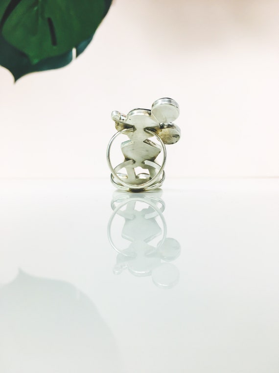 Vintage Mickey Zunitoon Gemstone Mouse Ring in St… - image 7