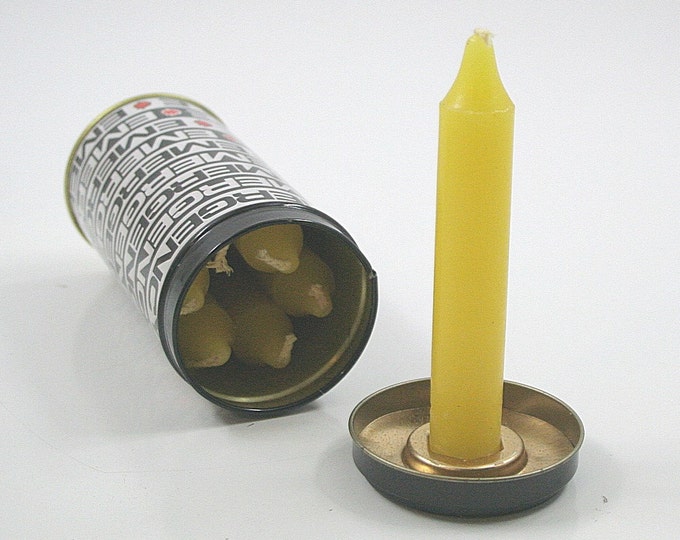 Vintage Emergency Candle Tin With Candles NOS Etsy