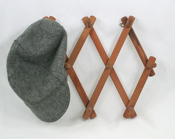 Vintage Wooden Accordion Wall Rack Etsy