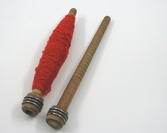 Vintage Wooden Yarn Spindles