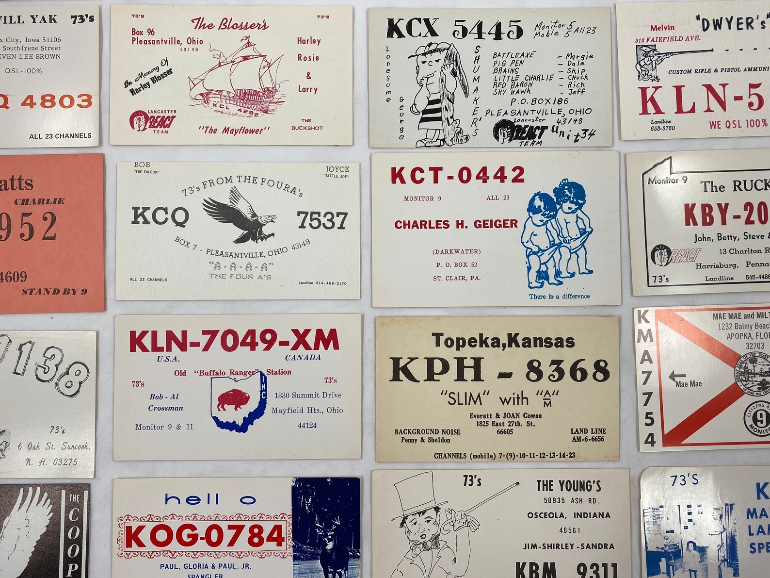 Vintage QSL Amateur Radio Card Collection 7 Etsy