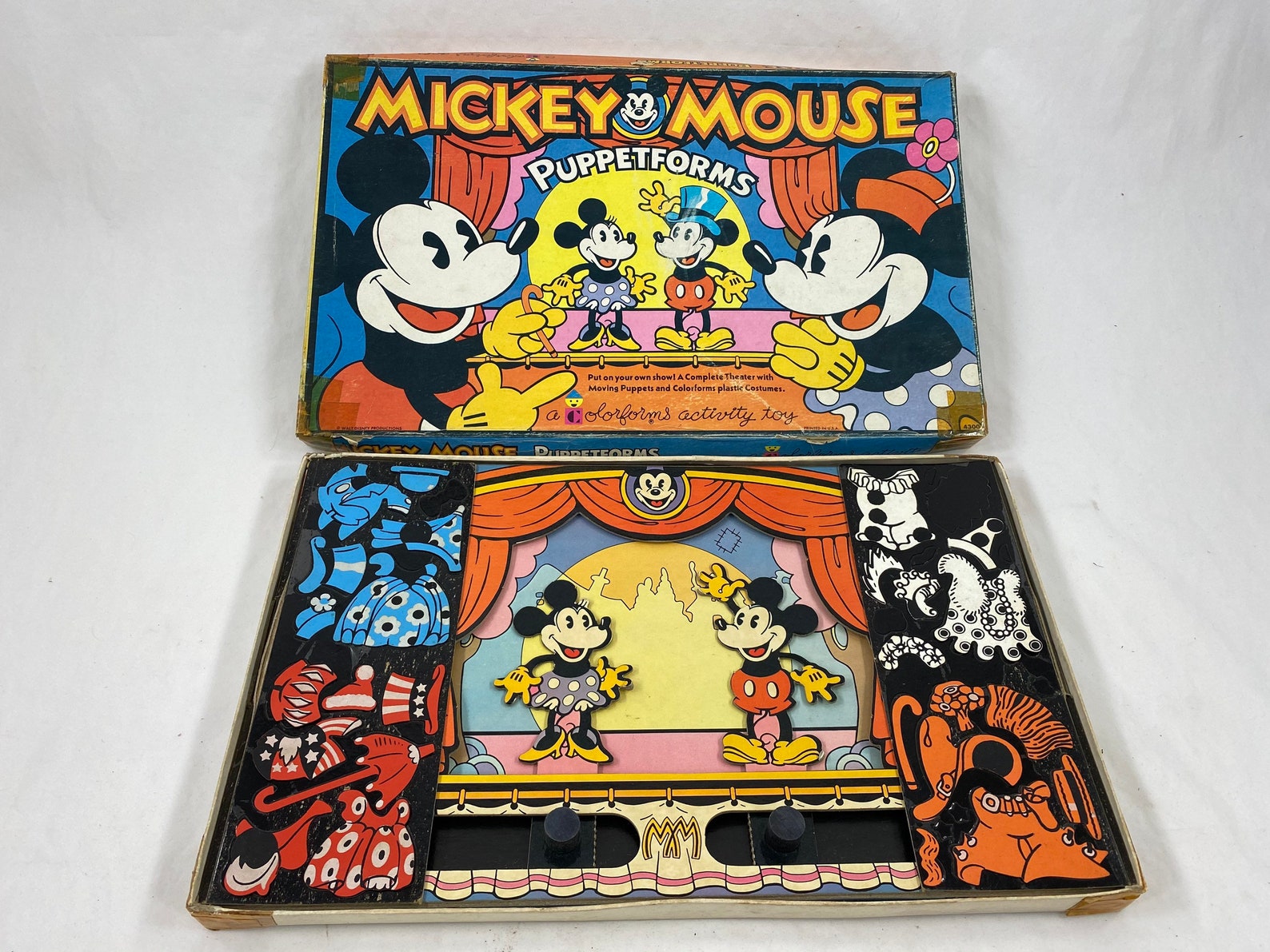 Vintage Colorforms Play Set Mickey Mouse Puppetforms Etsy