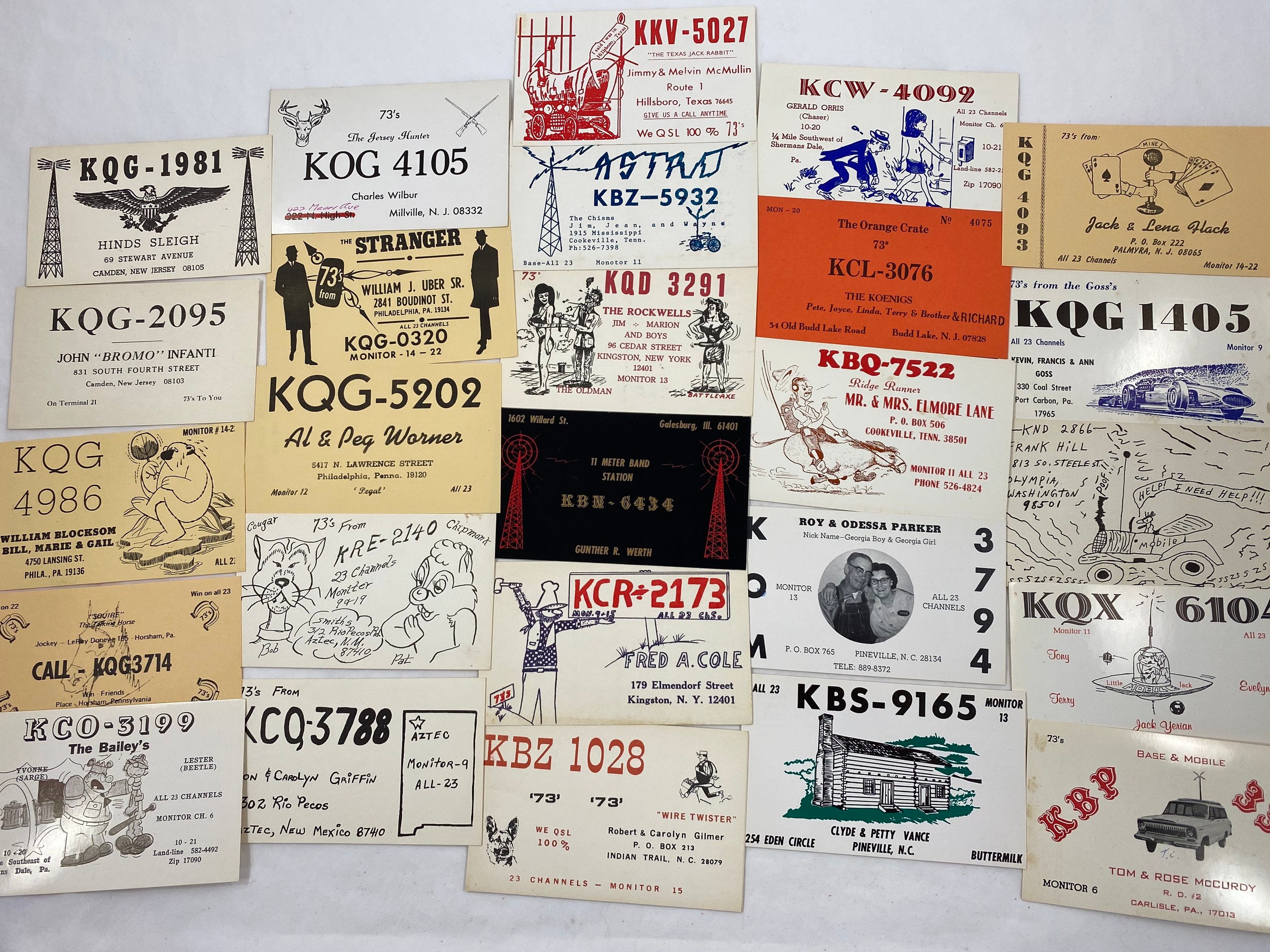 Vintage Qsl Amateur Radio Card Collection 4 Etsy