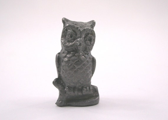 Pewter Owl Figurine