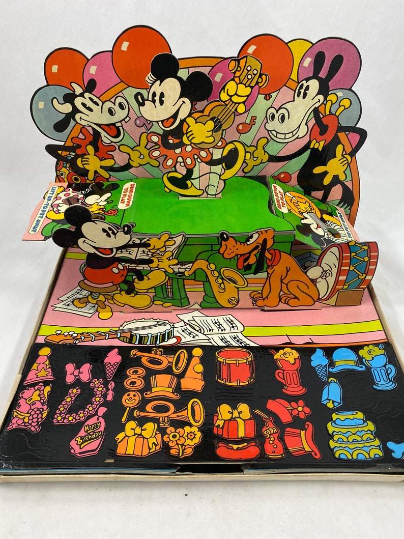 Vintage Colorforms Play Set Mickey Mouse PopUp Toys Pretend Play